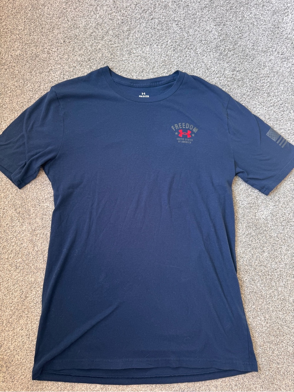 Under Armour Navy Short Sleeve Freedom Graphic Tee